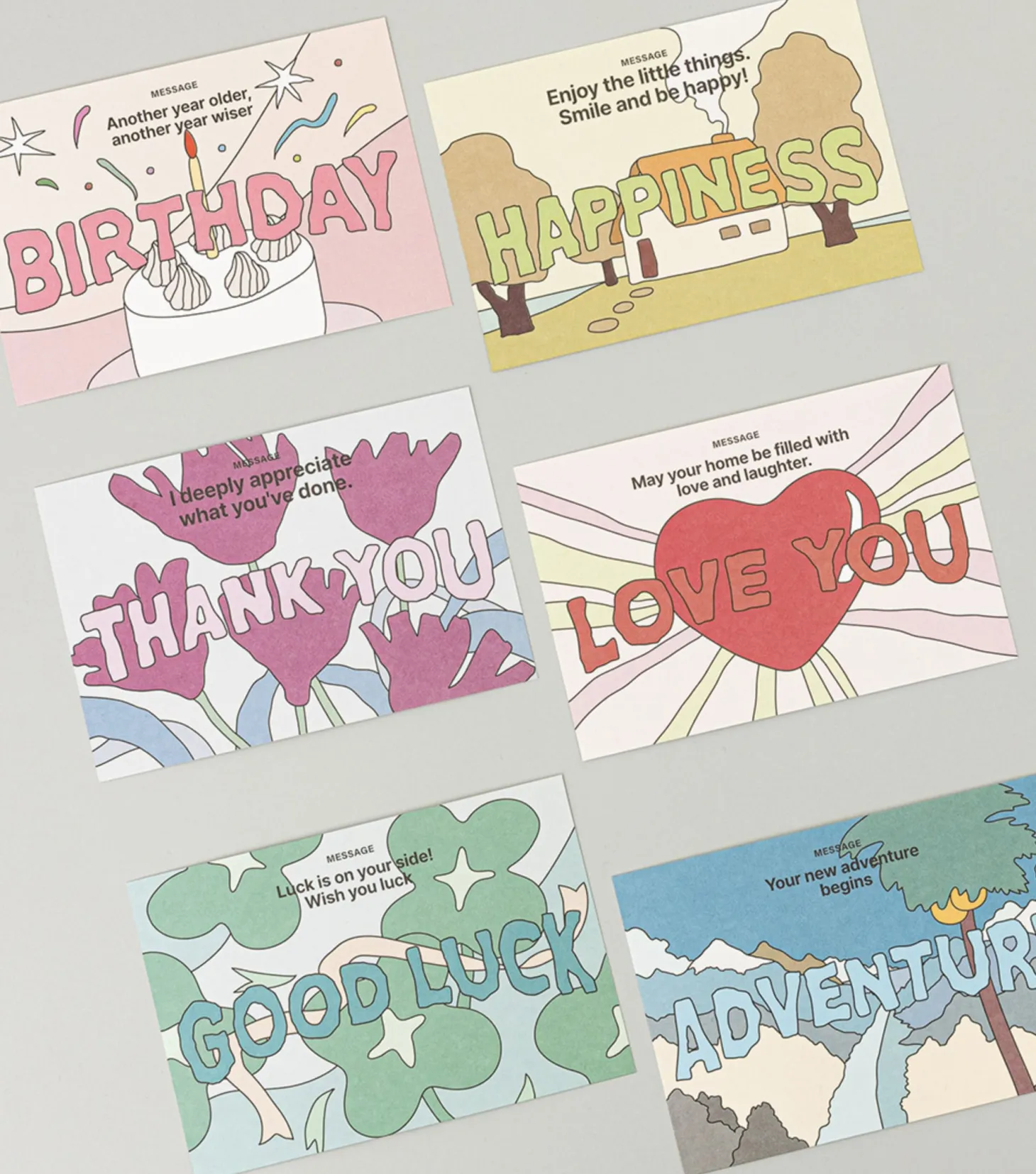 Colorful Wishes Postcard
