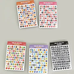 Color Recipe Alphabet Removable Sticker