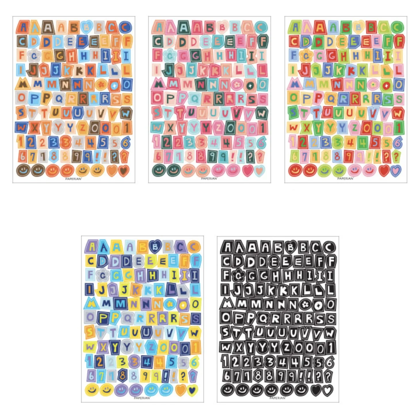 Color Recipe Alphabet Removable Sticker