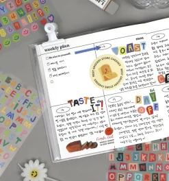 Color Recipe Alphabet Removable Sticker
