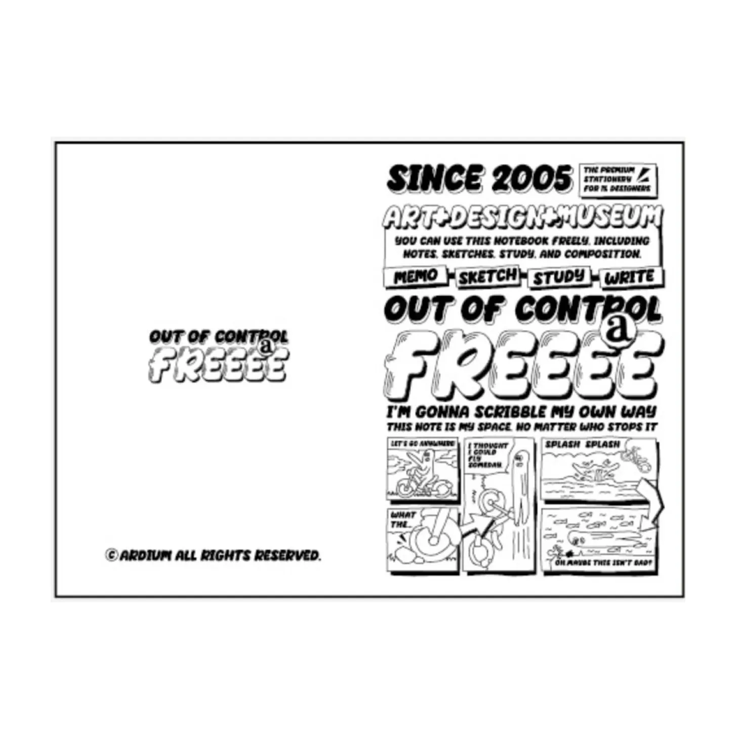 Comic Book Themed Plain Notebook