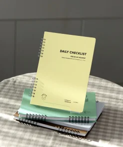 Compact A5 Hardcover Checklist Notebook