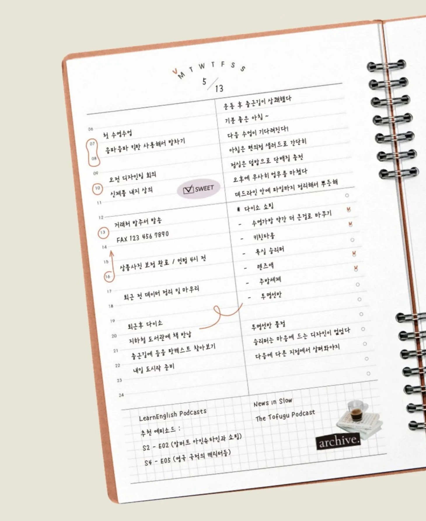 Compact A5 Hardcover Daily Work Log