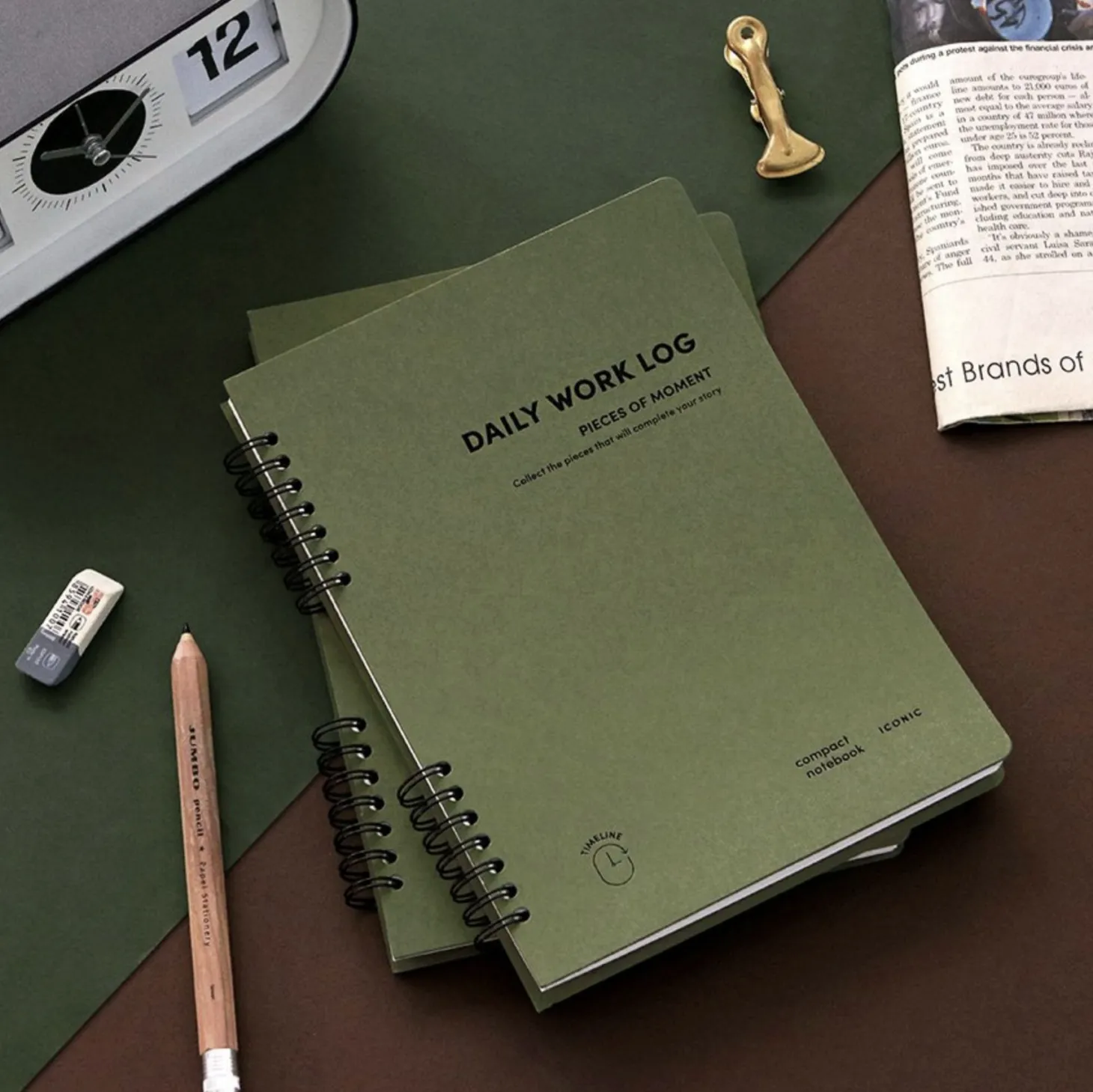 Compact A5 Hardcover Daily Work Log