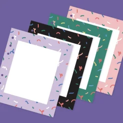 Confetti Frame 6 Ring A6 Wide Note Refill