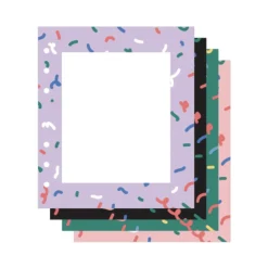 Confetti Frame 6 Ring A6 Wide Note Refill