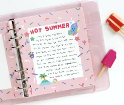 Confetti Frame 6 Ring A6 Wide Note Refill
