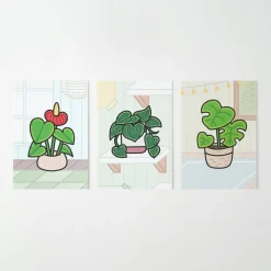 Cozy Home Houseplant Postcard