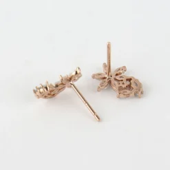 Cubic Zirconia Flower Earrings