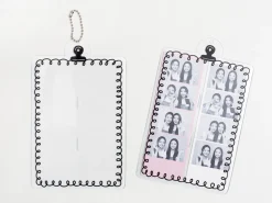 4 Cut Double Photo Holder Key Chain