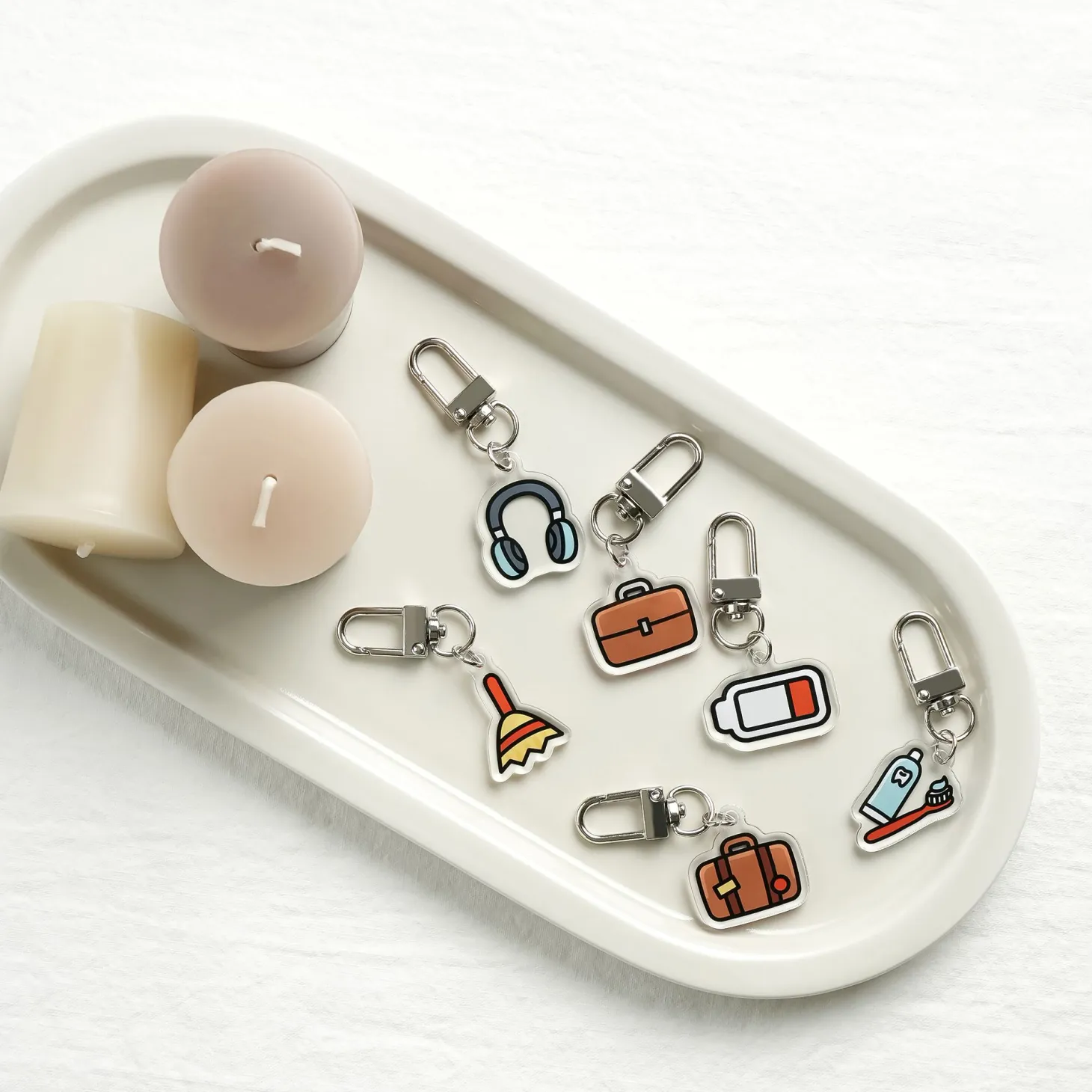 Daily Routine Acrylic Key Ring