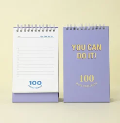 100 Days Challenge Desk Planner
