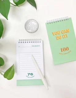 100 Days Challenge Desk Planner