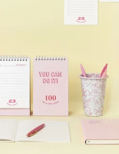 100 Days Challenge Desk Planner