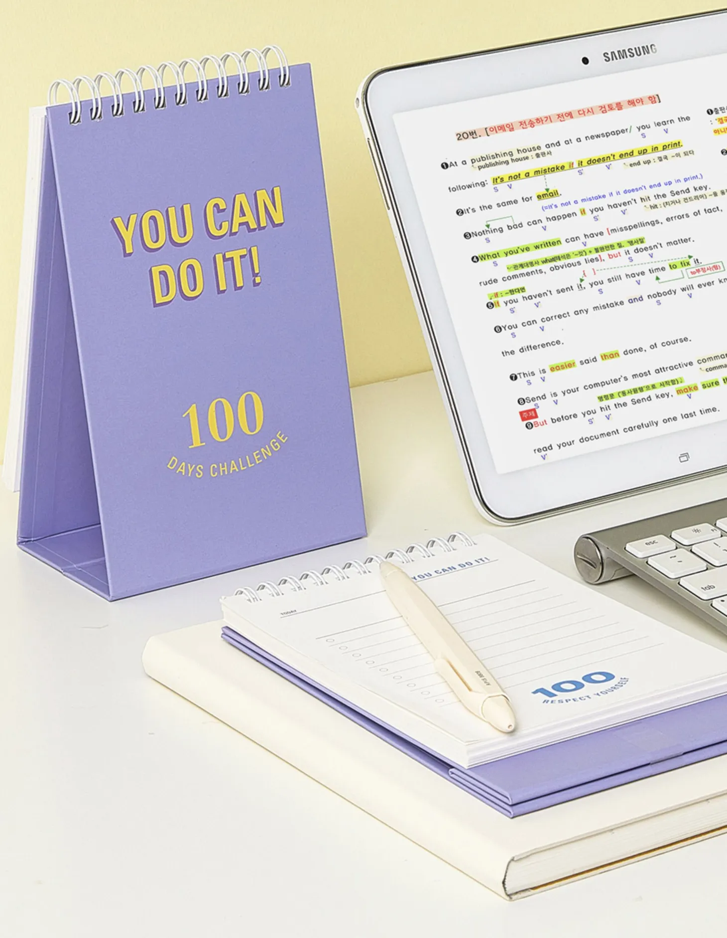 100 Days Challenge Desk Planner