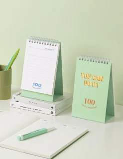 100 Days Challenge Desk Planner