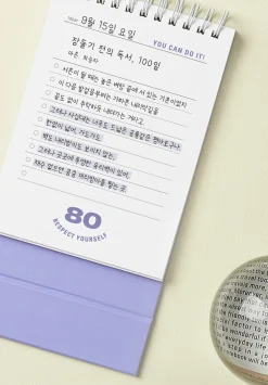 100 Days Challenge Desk Planner