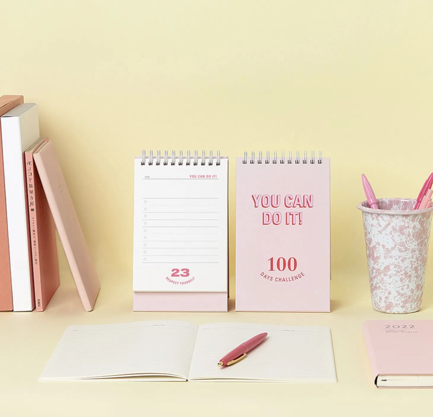 100 Days Challenge Desk Planner