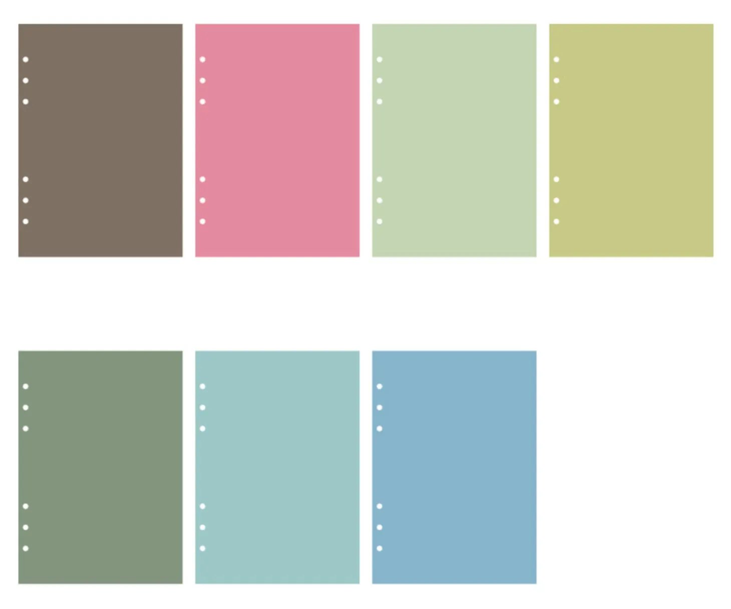 Designer’s Color 6 Ring A5 Note Refill