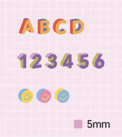 3D Fun Mix Alphabet Removable Sticker