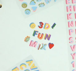 3D Fun Mix Alphabet Removable Sticker