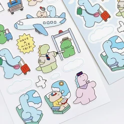 Dino's Daily Life Deco Sticker