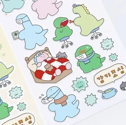 Dino's Daily Life Deco Sticker