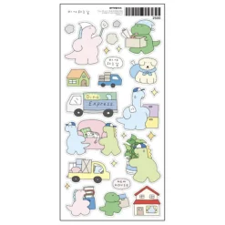 Dino's Daily Life Deco Sticker