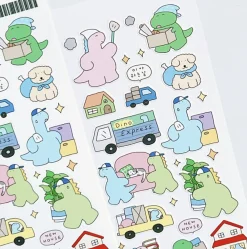 Dino's Daily Life Deco Sticker