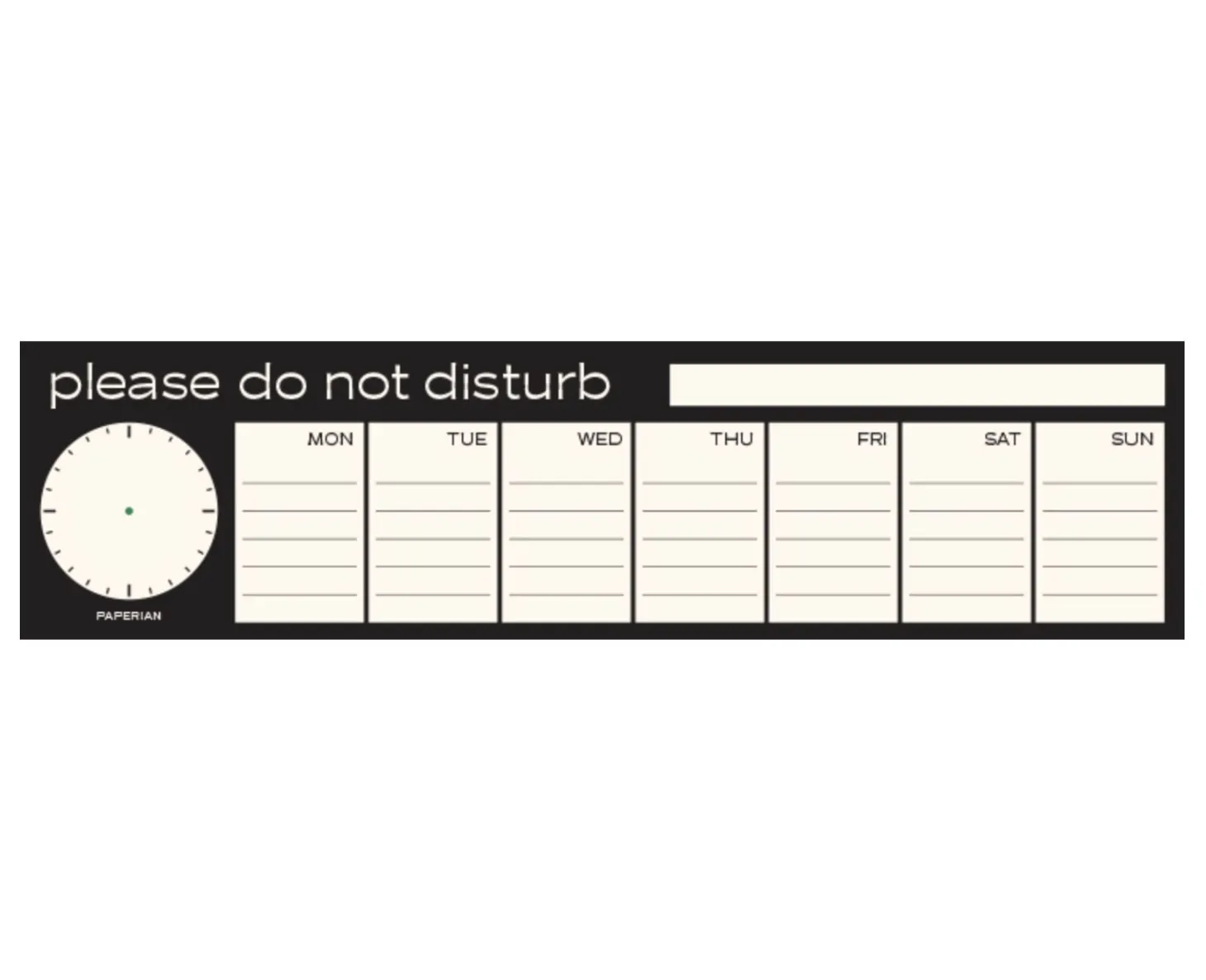 DND Weekly Schedule Notepad