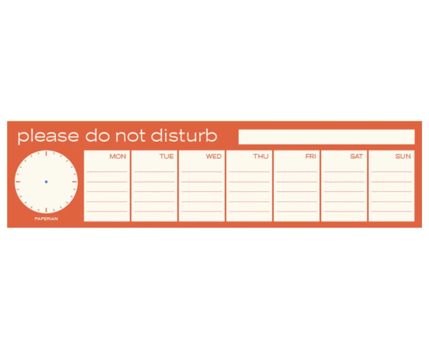 DND Weekly Schedule Notepad
