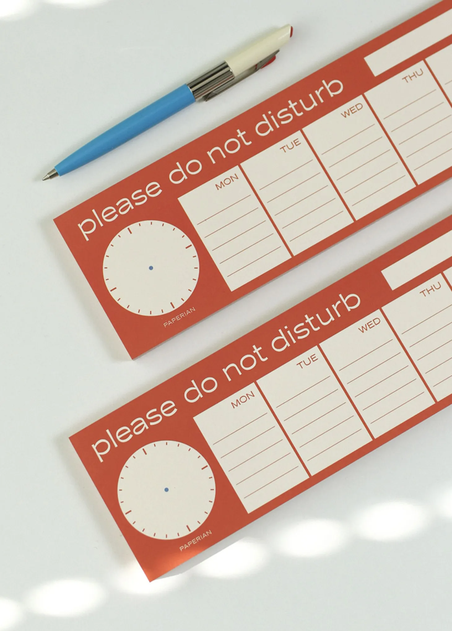 DND Weekly Schedule Notepad