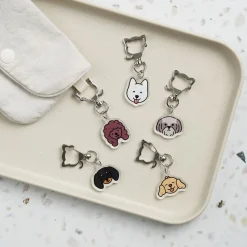 Dog Face Acrylic Key Ring