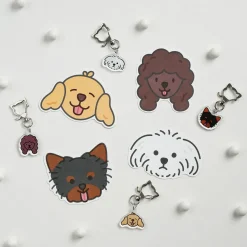 Dog Face Acrylic Key Ring