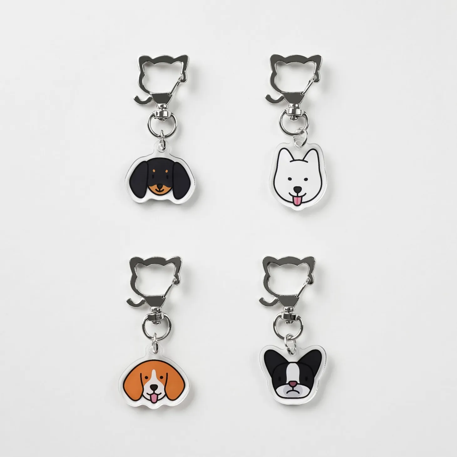 Dog Face Acrylic Key Ring