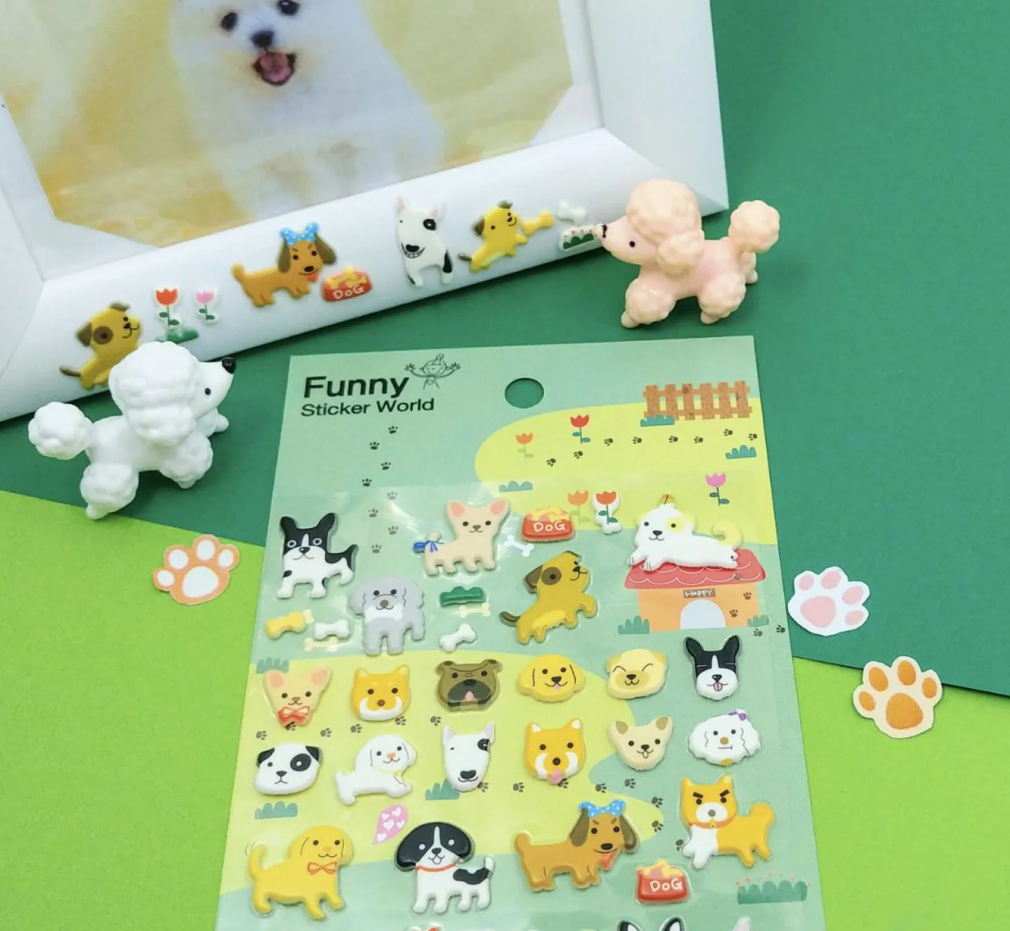 Dog Friends Puffy Sticker
