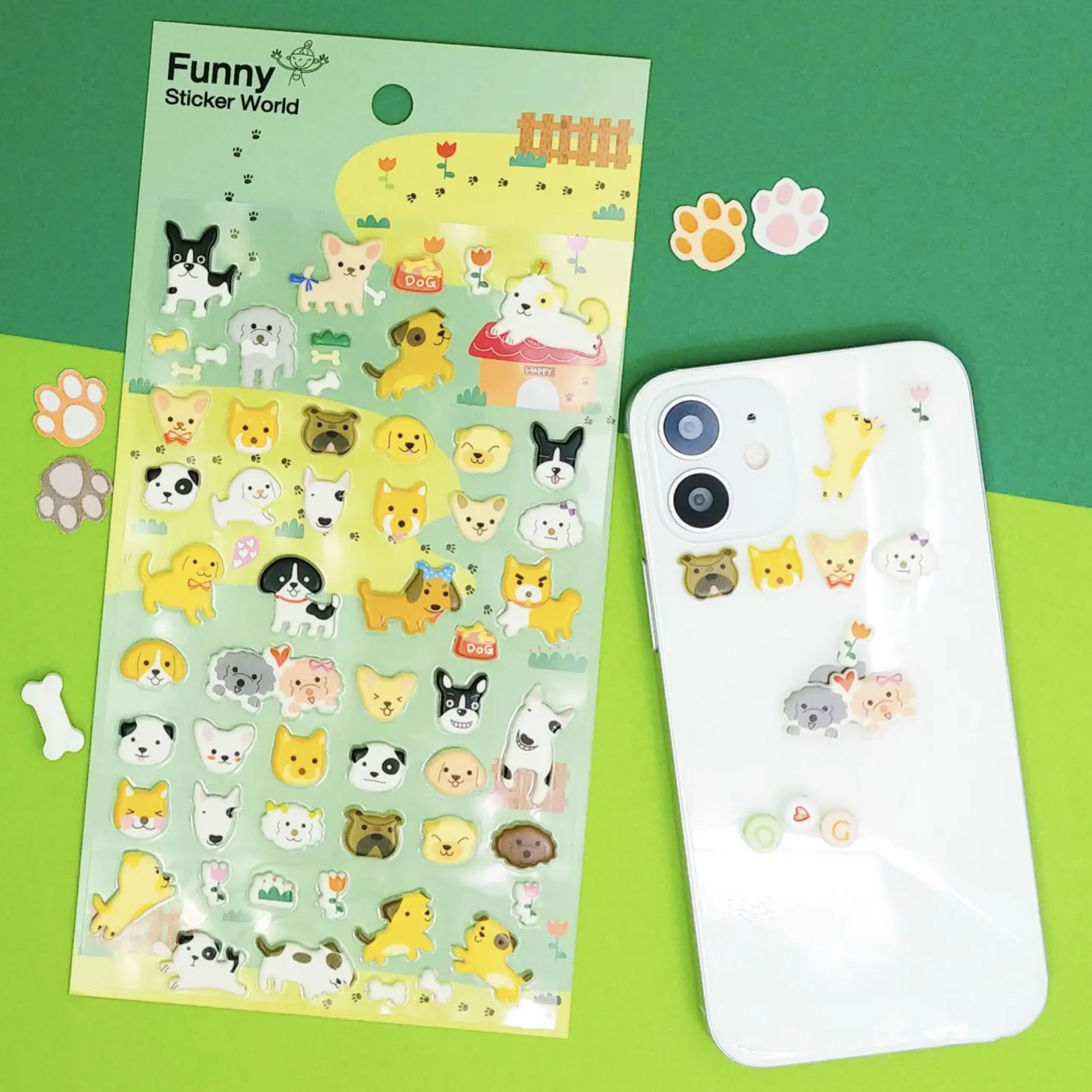 Dog Friends Puffy Sticker