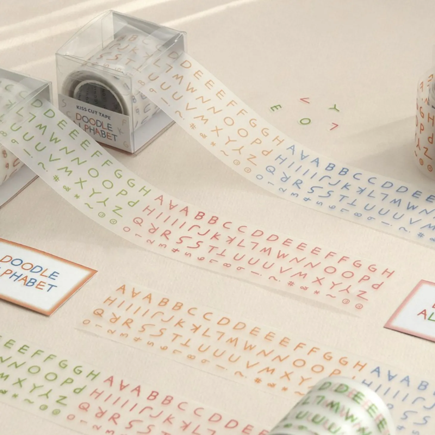 Doodle Alphabet Kiss Cut Deco Tape