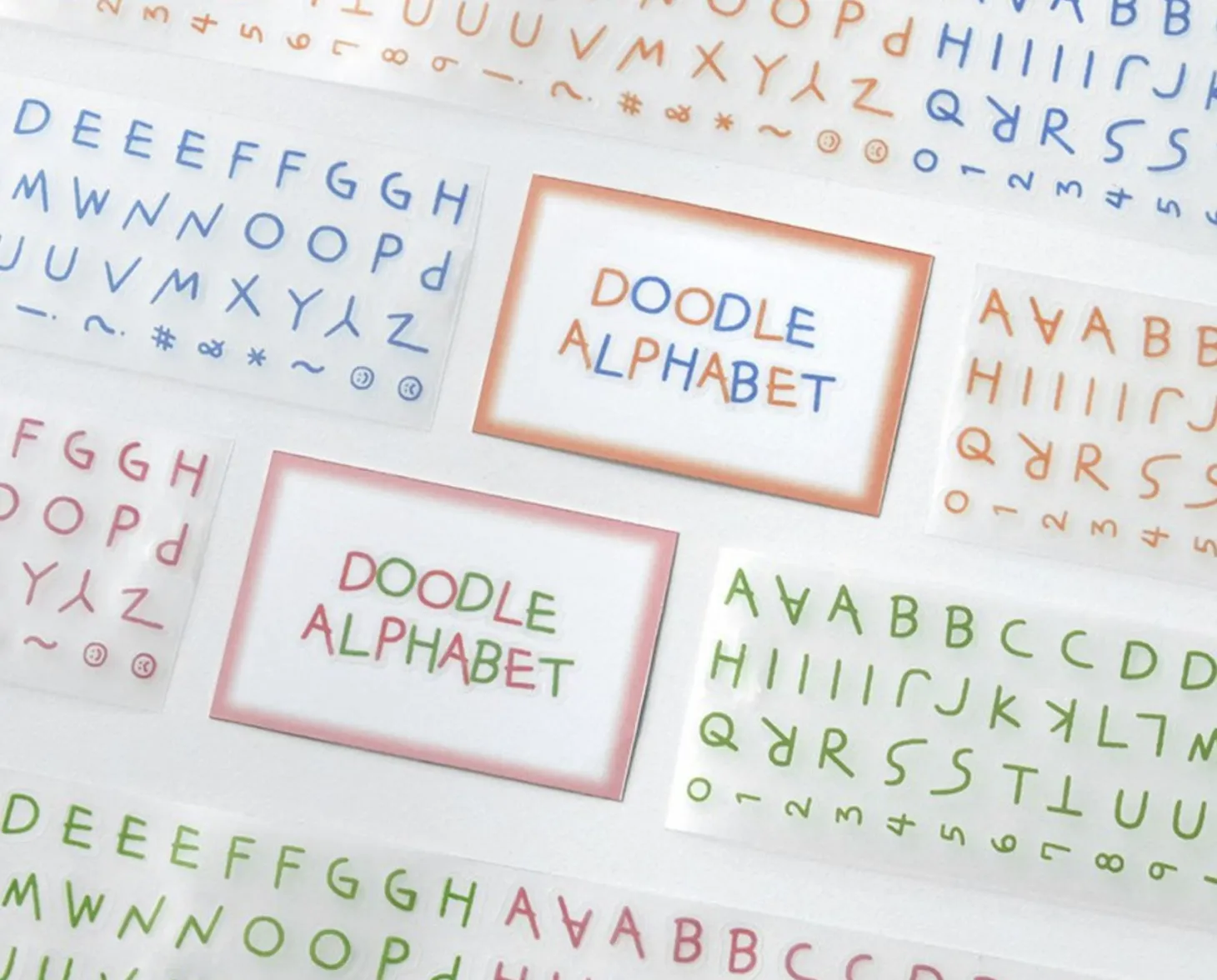 Doodle Alphabet Kiss Cut Deco Tape