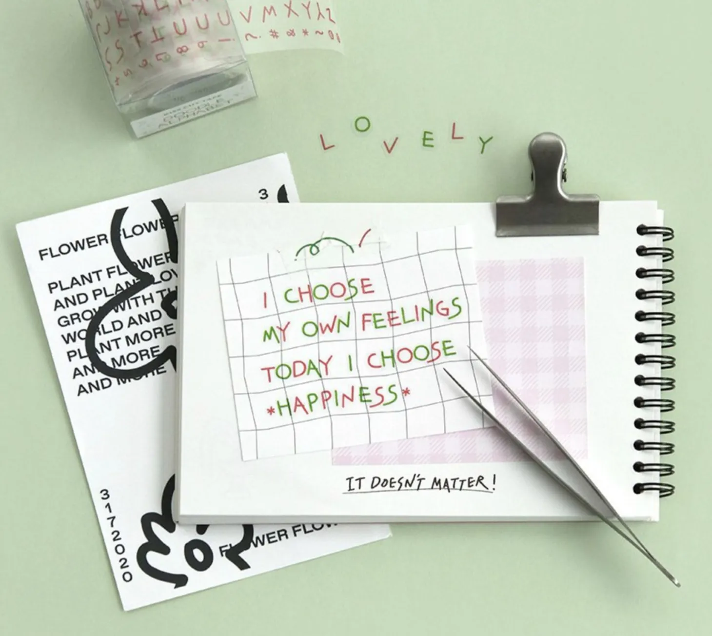 Doodle Alphabet Kiss Cut Deco Tape