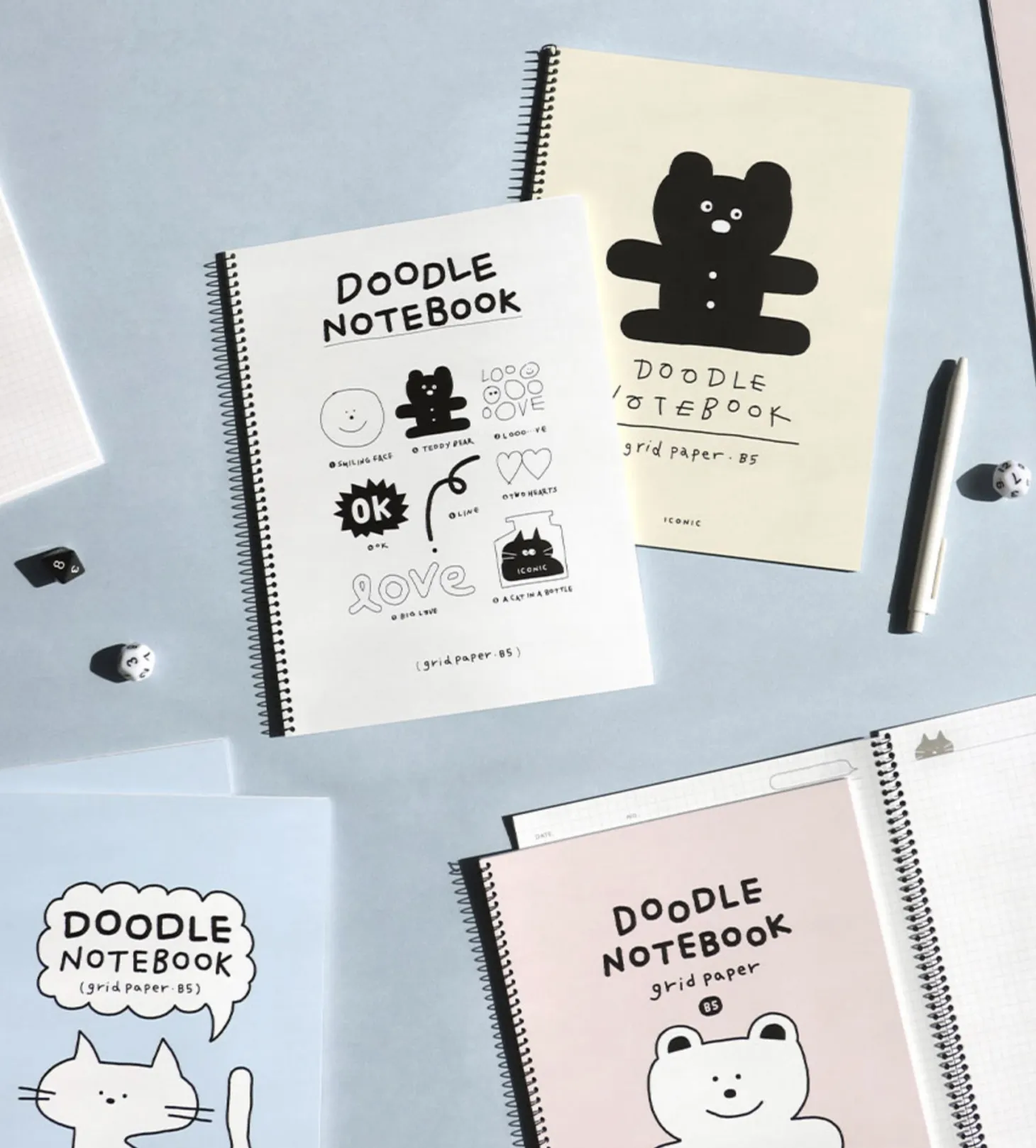 Doodle B5 Grid Notebook