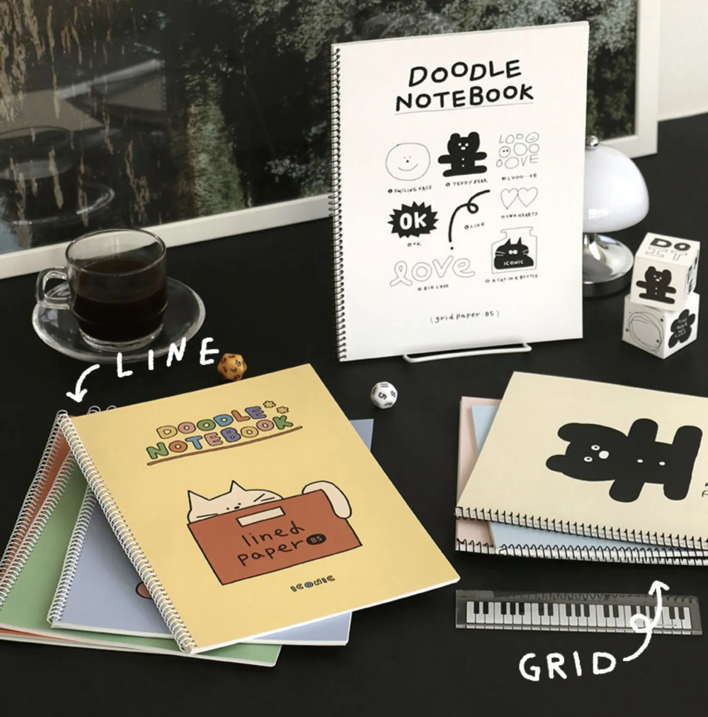 Doodle B5 Grid Notebook