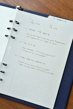 Double-sided Classy 6 Ring A5 Index Planner Refill