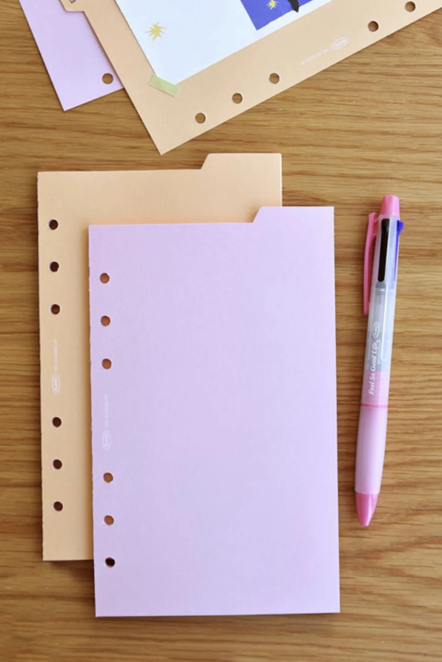 Double-sided Classy 6 Ring A6 Index Planner Refill v1