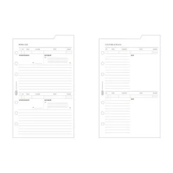 Double-sided Classy 6 Ring A6 Index Planner Refill v1
