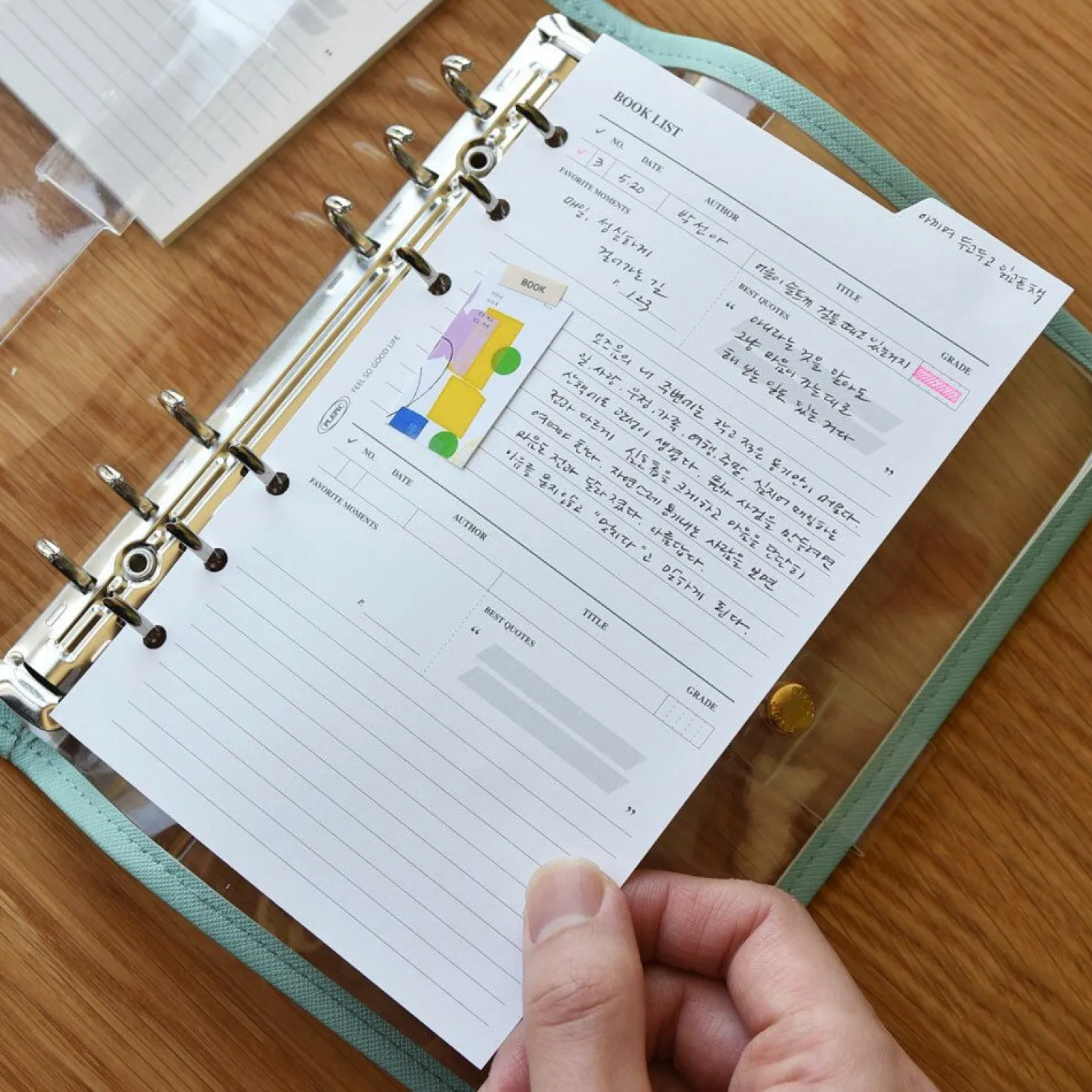 Double-sided Classy 6 Ring A6 Index Planner Refill v1