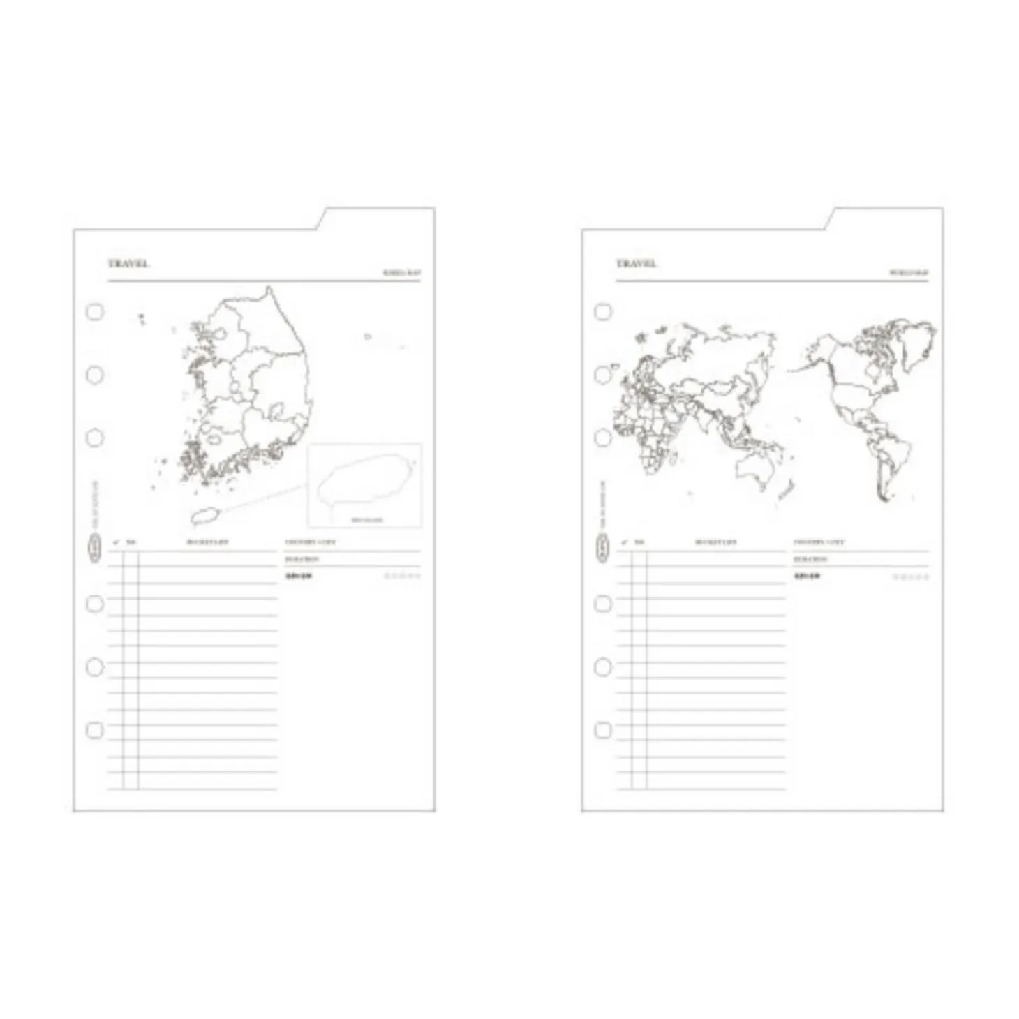 Double-sided Classy 6 Ring A6 Index Planner Refill v1
