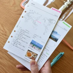 Double-sided Classy 6 Ring A6 Index Planner Refill v1