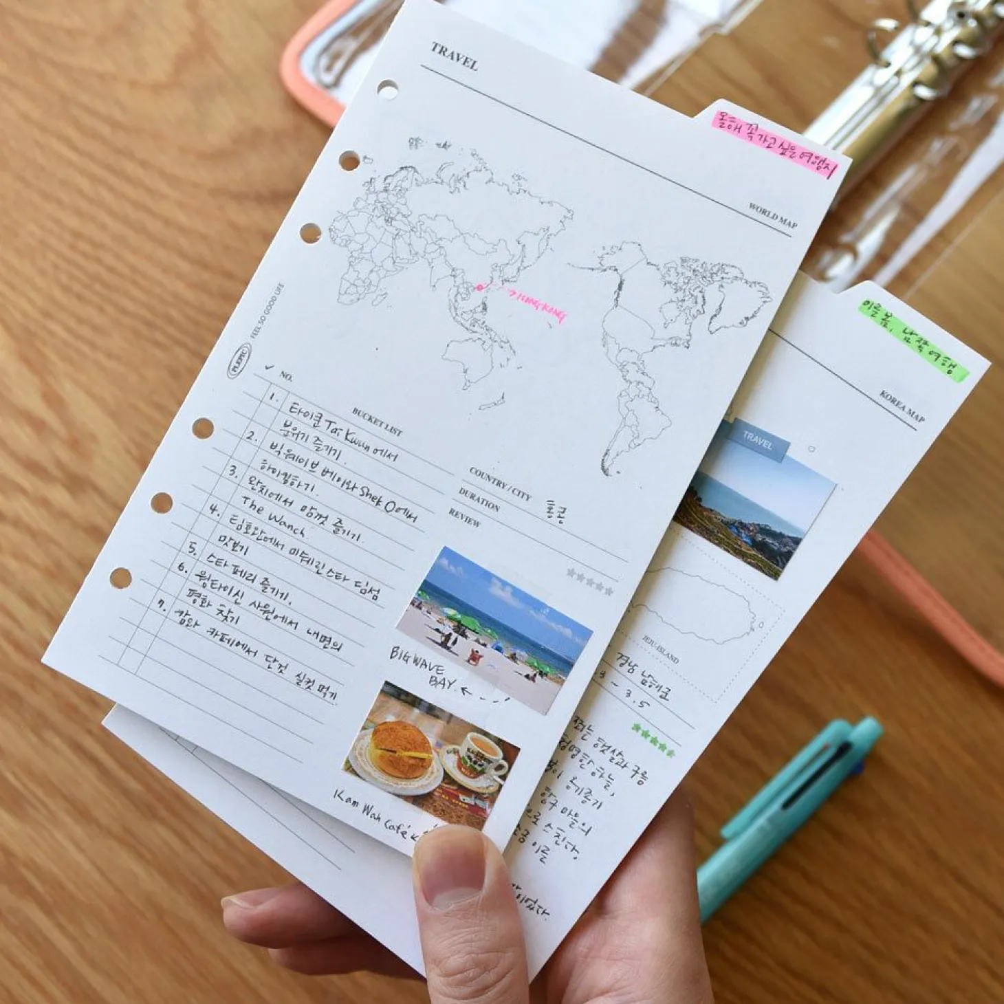 Double-sided Classy 6 Ring A6 Index Planner Refill v1