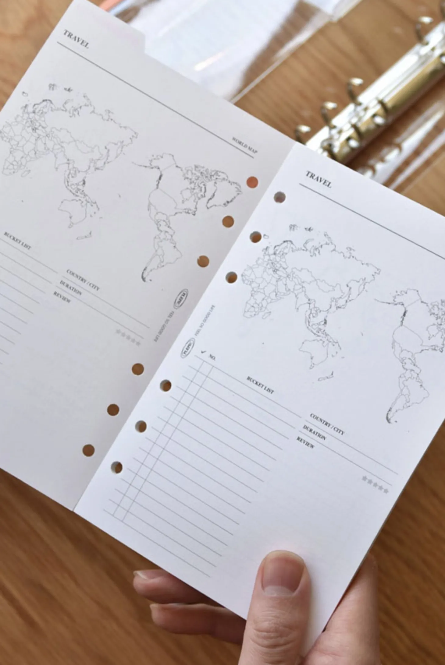 Double-sided Classy 6 Ring A6 Index Planner Refill v1